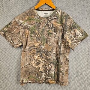 Russell Outdoors Mens Realtree Camo Alexander Lumber Graphic T-Shirt Large Brown